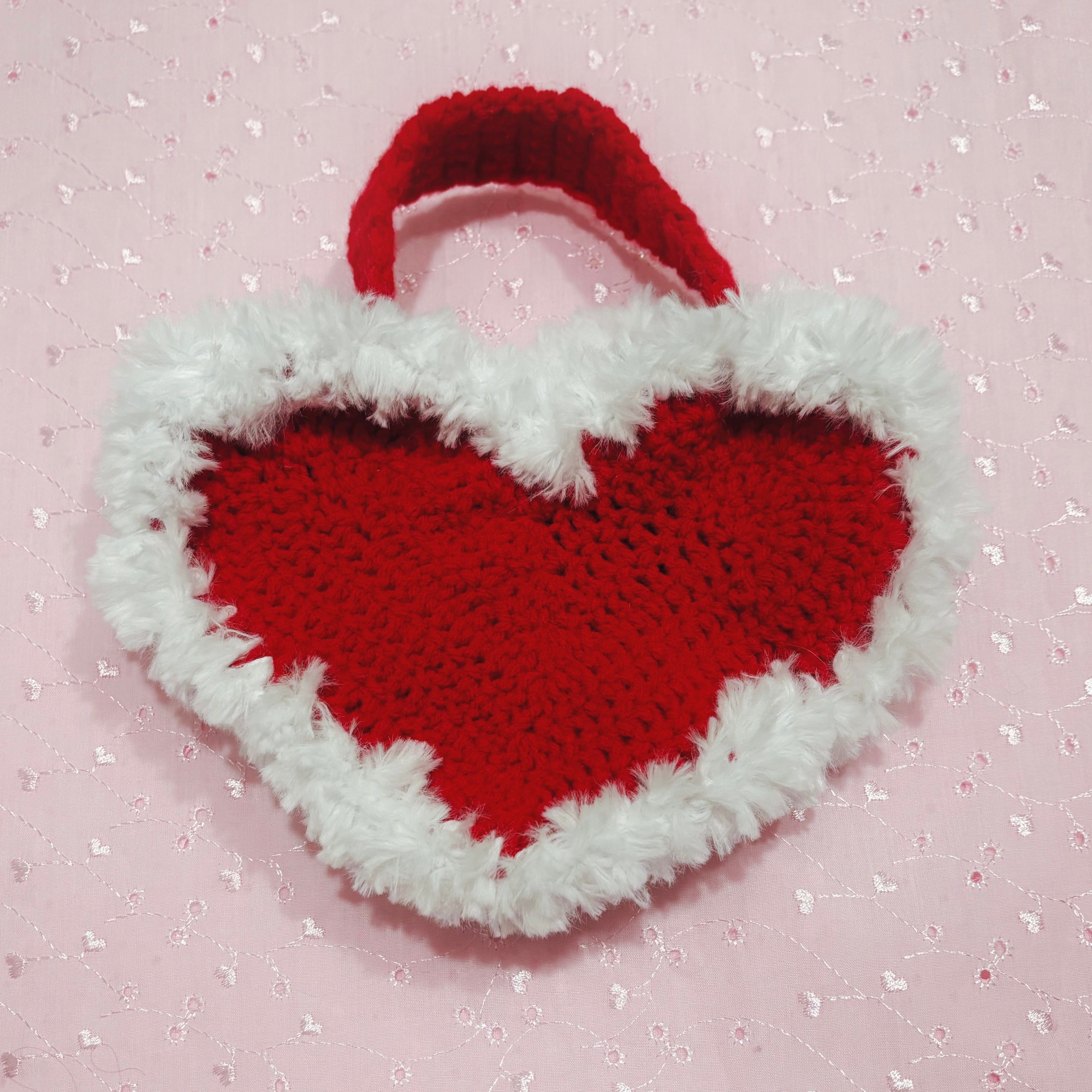 Fur Heart Handbag