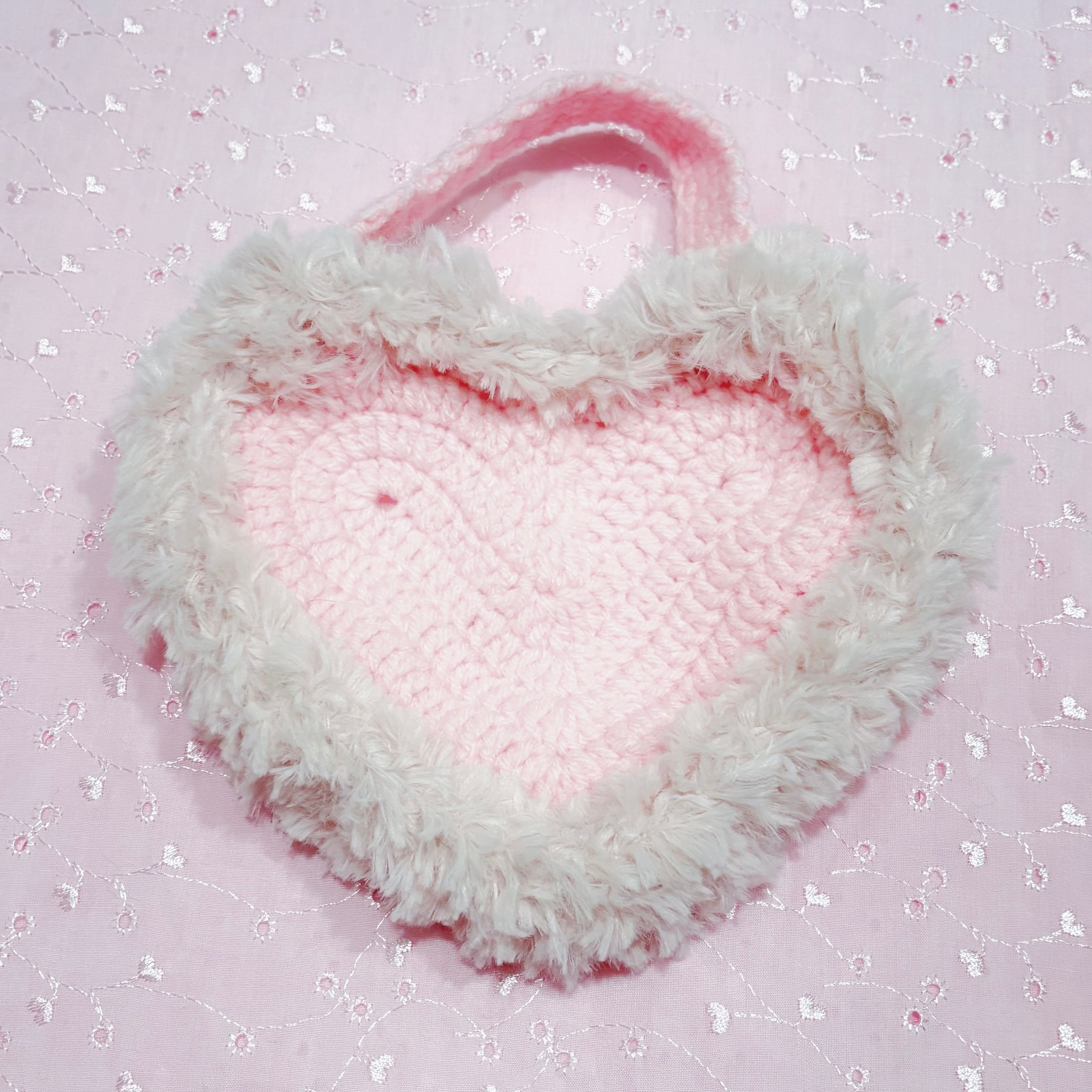 Fur Heart Handbag