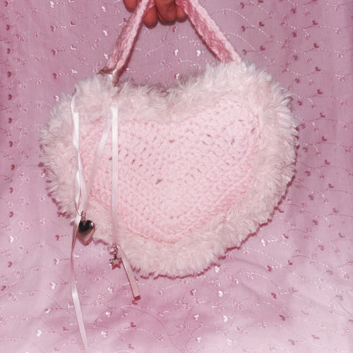 Fur Heart Handbag